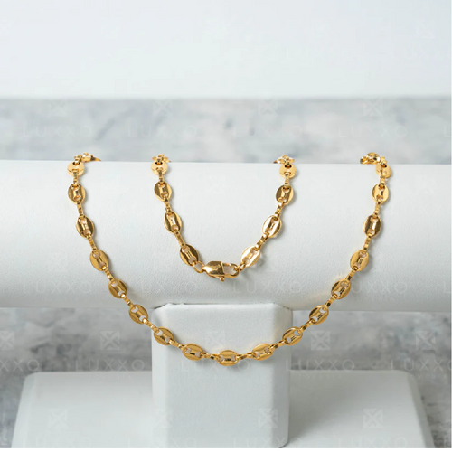 Cadena Grano de Café en Oro Laminado 18K - Golden 18K